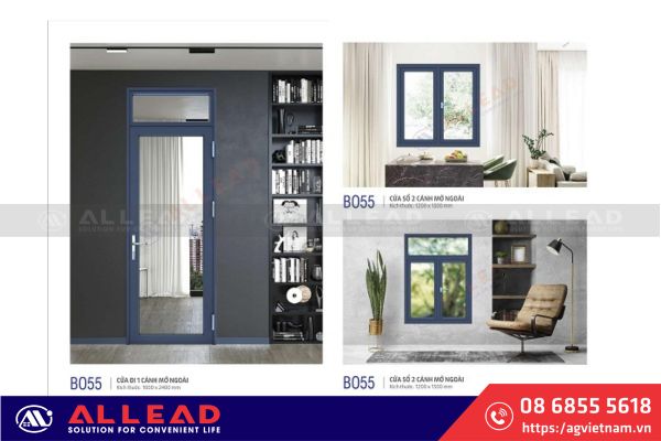 Hệ nhôm lắp ở công trình hiện đại
