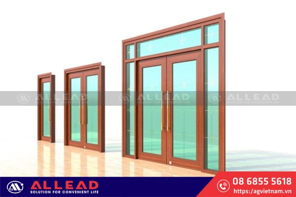 Cửa nhôm giả màu vân gỗ