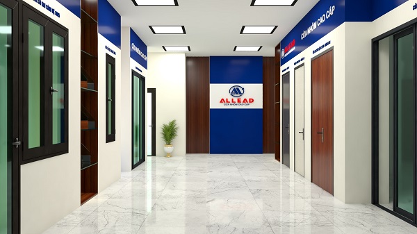 Showroom Allead - Đơn vị sản xuất cửa cửa nhôm kính 4 cánh uy tín, tin cậy