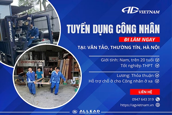 Ag tuyển dụng công nhân kho