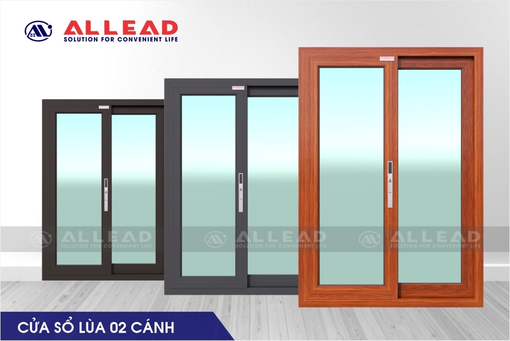 Mẫu cửa sổ lùa 2 cánh hệ AG45