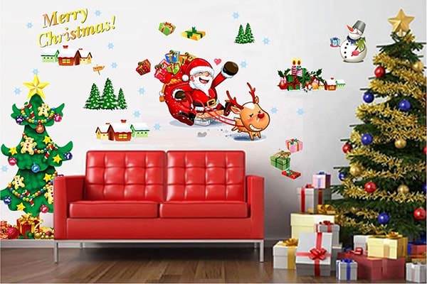 12 Cách Trang Trí Noel Trên Tường Đẹp Và Dễ Làm